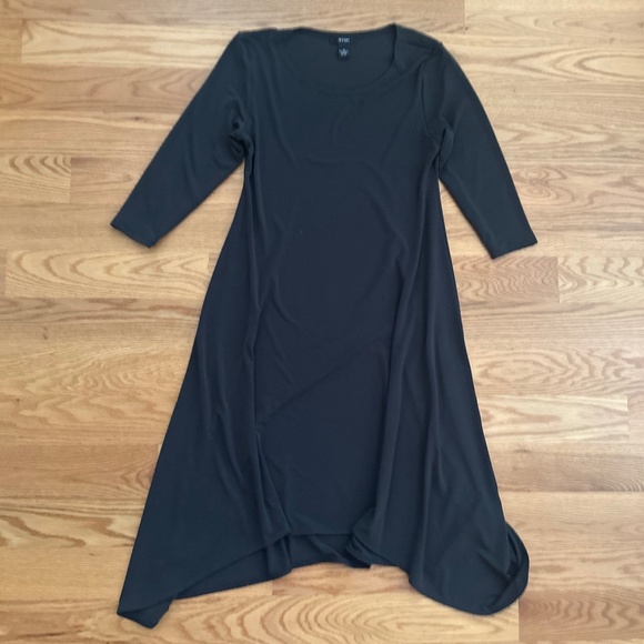 Alfani NWOT Asymmetric 3/4 Sleeve Jewel Neck Dress  (4) - Picture 2 of 13
